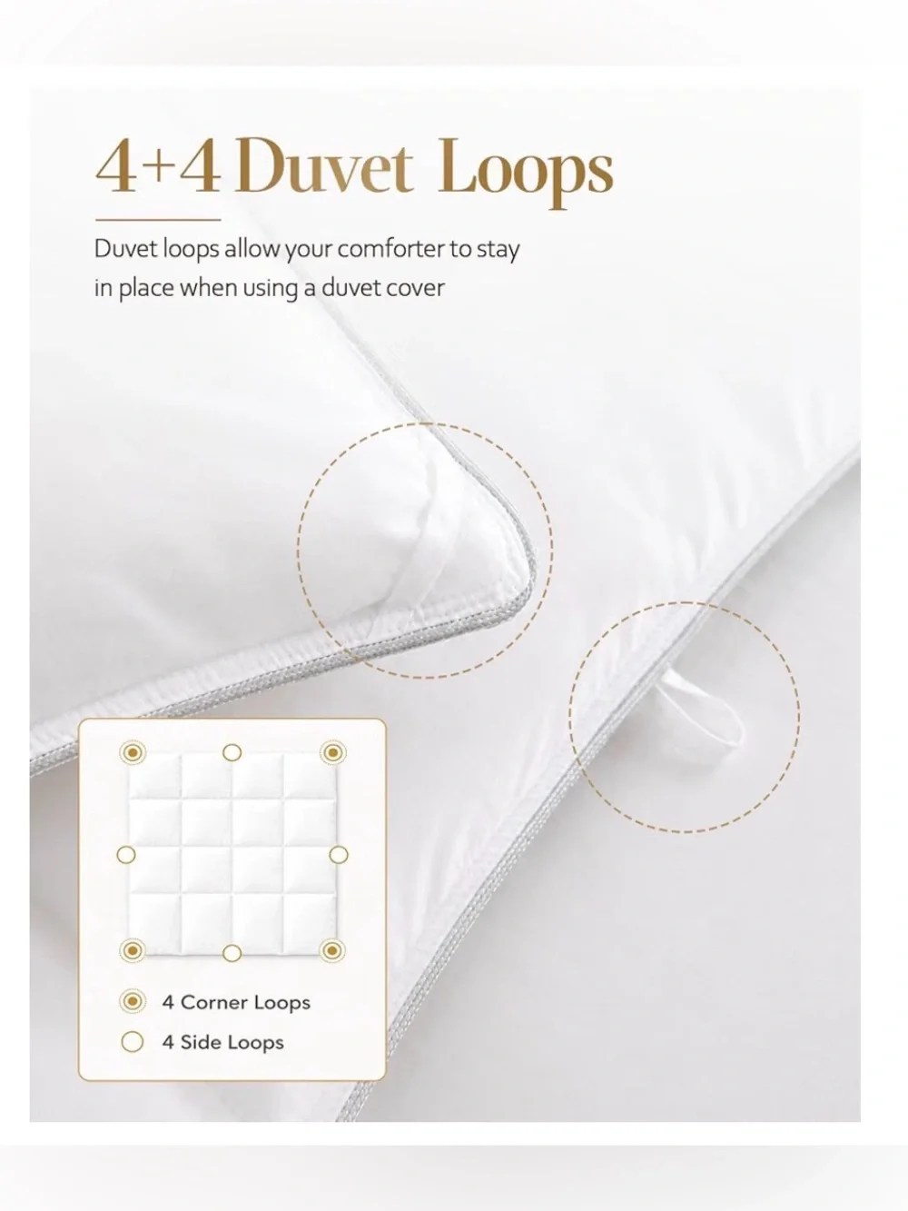 DWR Luxury Down Feather Fibers Comforter Full/Queen, Hotel-Style
